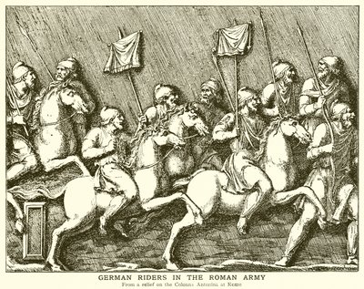 Jinetes alemanes en el ejército romano de English School