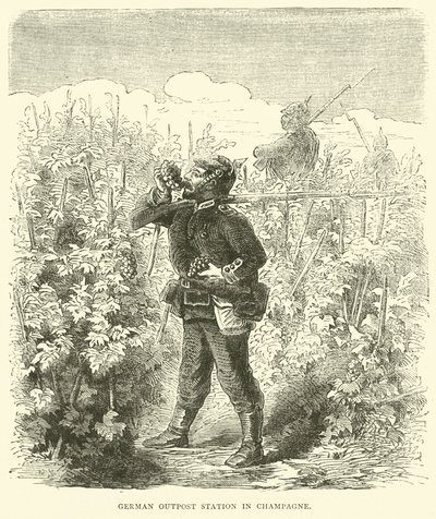 Estación de avanzada alemana en Champagne, septiembre 1870 de English School