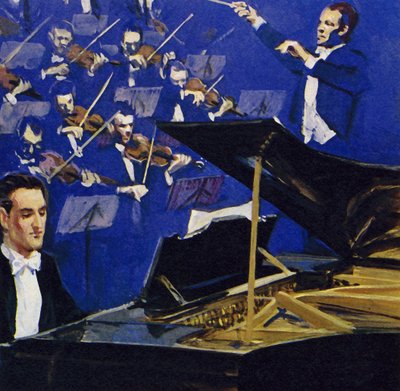 Gershwin interpretó el Concierto en Fa en el Carnegie Hall de English School