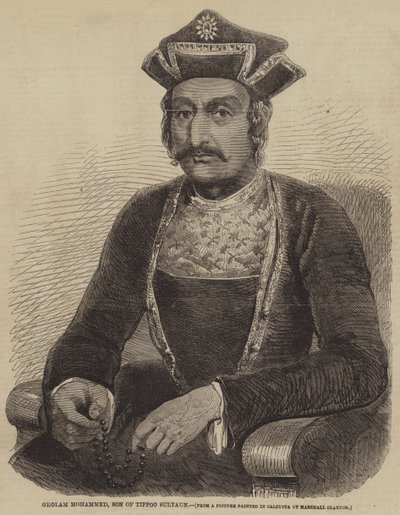 Gholam Mohammed, hijo de Tippoo Sultaun (grabado) de English School