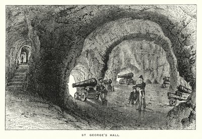 Gibraltar: Salón de San Jorge (grabado) de English School