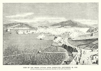 Gibraltar: Vista del gran ataque a Gibraltar de English School