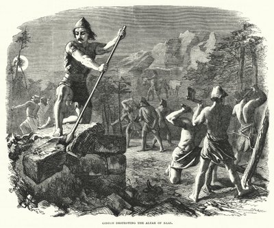 Gedeón destruyendo el altar de Baal de English School