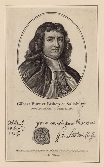 Gilbert Burnet, Obispo de Salisbury de English School