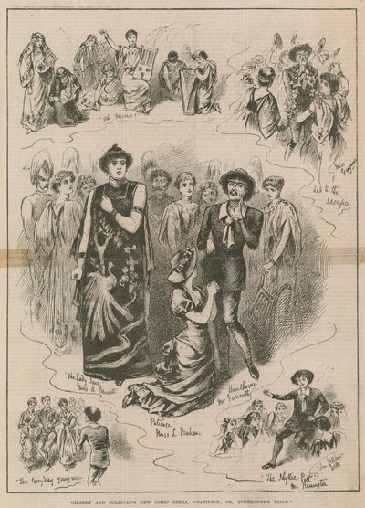 Nueva ópera cómica de Gilbert & Sullivan Patience; o, La novia de Bunthorne de English School