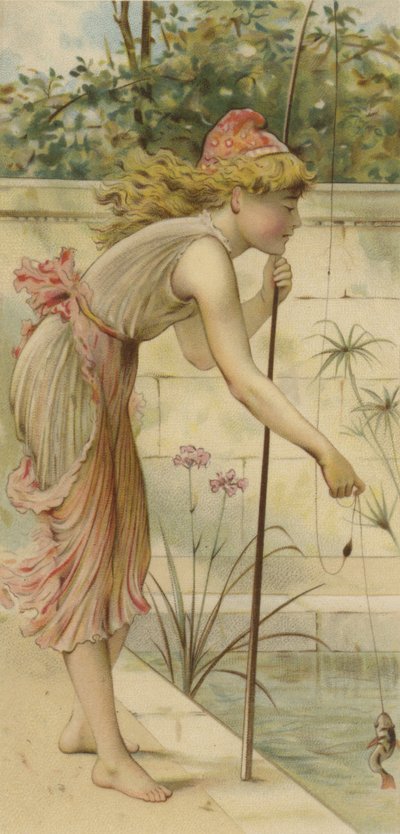 Niña pescando de English School