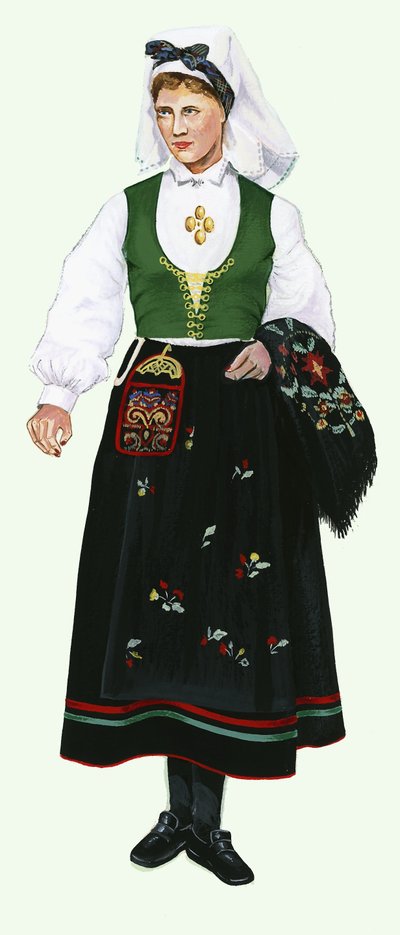 Niña con traje típico de English School