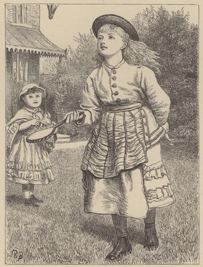 Niña jugando con un volante de English School