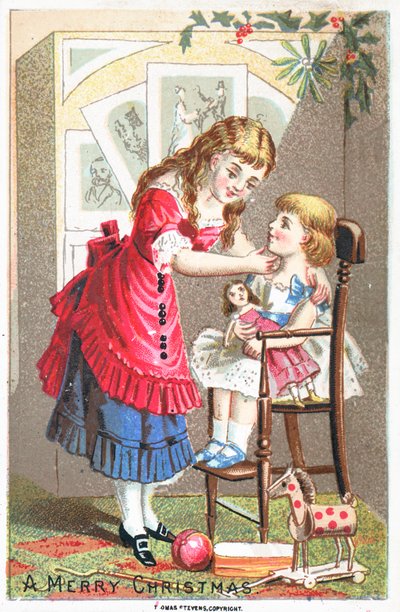 Niña hablando con un niño pequeño en una trona de English School