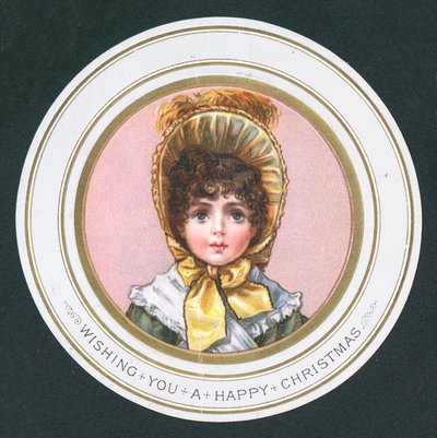 Niña con sombrero, tarjeta de Navidad de English School