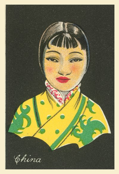 Chicas de muchas tierras: China (litografía en color) de English School