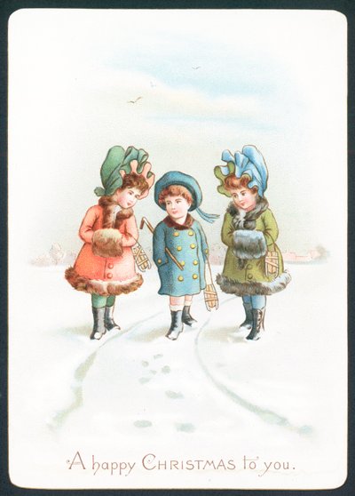 Niñas caminando en la nieve de English School