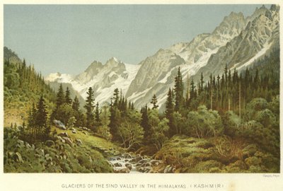 Glaciares del Valle de Sind en el Himalaya, Cachemira de English School