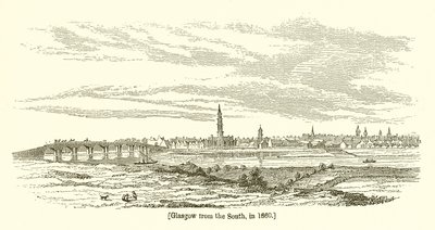 Glasgow desde el sur, en 1660 de English School