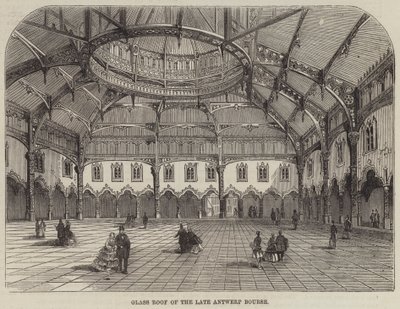 Techo de vidrio de la antigua Bolsa de Amberes de English School