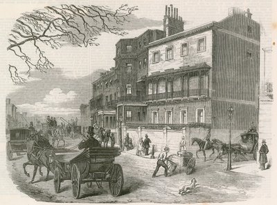Gloucester House, Piccadilly, Londres, la residencia de la difunta Duquesa de Gloucester de English School