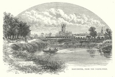 Gloucester, desde el noroeste (grabado) de English School