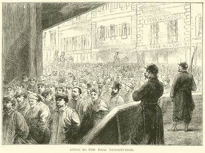 Yendo a la distribución de alimentos, marzo 1871 de English School