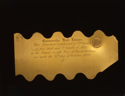 Placa de prueba de oro de English School