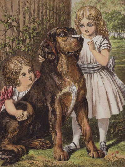 Good Dog Dash (litografía en color) de English School