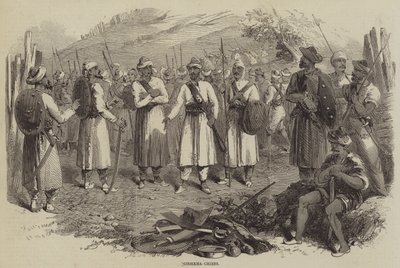 Jefes gurkhas (grabado) de English School