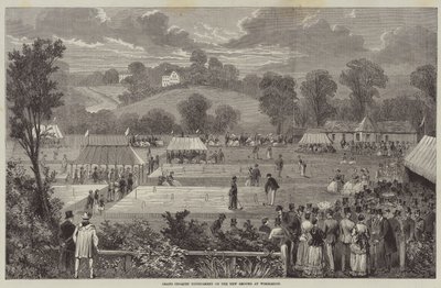 Gran Torneo de Croquet en el Nuevo Terreno de Wimbledon (grabado) de English School