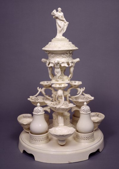 Gran plat de ménage o centro de mesa, Leeds Pottery, c.1780 de English School
