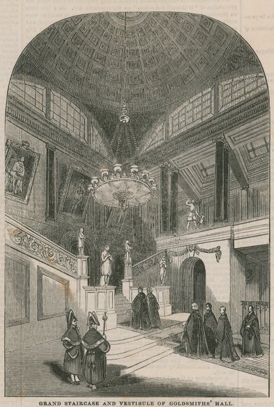 Gran escalera y vestíbulo del Salón de Orfebres de English School
