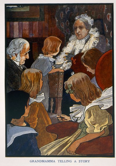 La abuela contando una historia de English School