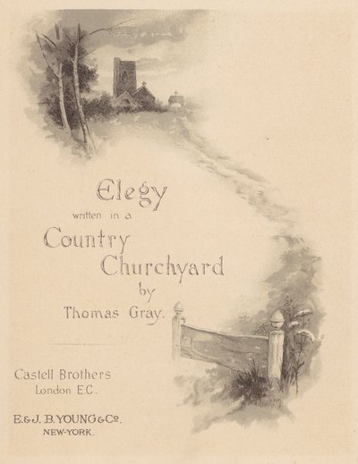 Elegía de Gray: Portada (litografía) de English School