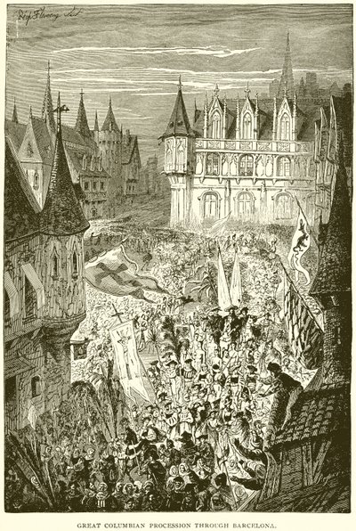 Gran procesión colombina por Barcelona de English School
