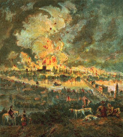 Gran Incendio de Londres (1666) de English School