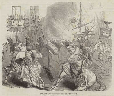 Gran procesión nativa en Nueva York de English School