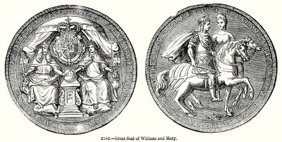 Gran Sello de Guillermo y María (grabado) de English School