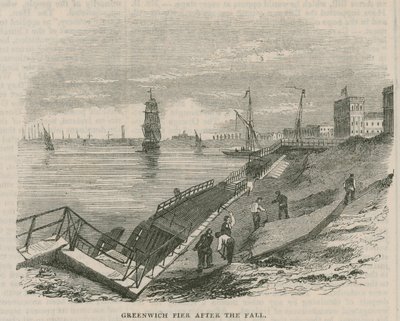 Muelle de Greenwich después de la caída de English School