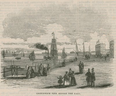 Muelle de Greenwich antes de la caída de English School