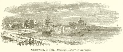 Greenwich en 1662, Historia de Gravesend de Cruden de English School