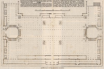Plano del edificio de la Exposición Internacional de 1862 de English School