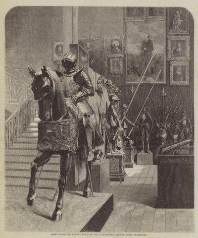 Grupo de la Corte de Armaduras de la Exposición de Tesoros de Arte de Manchester (grabado) de English School