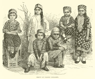 Grupo de niños parsees de English School