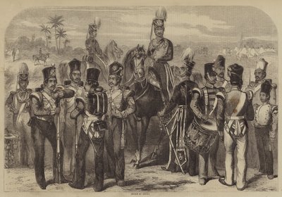 Grupo de cipayos (grabado) de English School