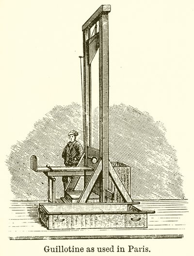 Guillotina usada en París de English School