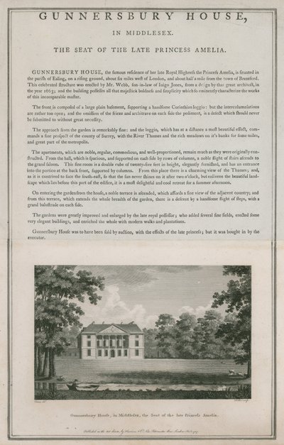 Casa Gunnersbury, Middlesex, residencia de la difunta Princesa Amelia de English School
