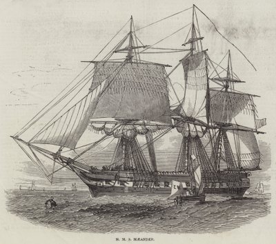 HMS Maeander (grabado) de English School