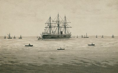 HMS Penelope (litografía) de English School