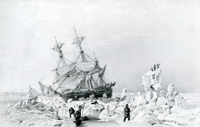 HMS Terror atrapado en el hielo de English School