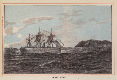 HM Indian Troop-Ship: Jabel Teel (grabado coloreado) de English School