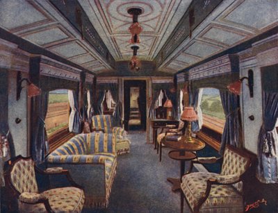 El Compartimento del Día de Su Majestad la Reina, Salón Real, Ferrocarril de Londres y del Noroeste de English School