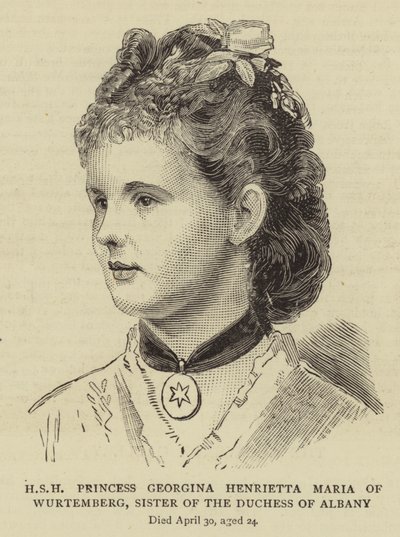 HSH Princesa Georgina Henrietta Maria de Wurtemberg, hermana de la Duquesa de Albany de English School