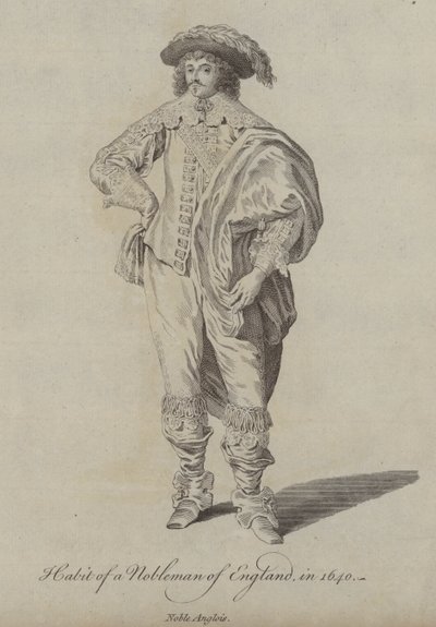 Hábito de un noble de Inglaterra en 1640 de English School
